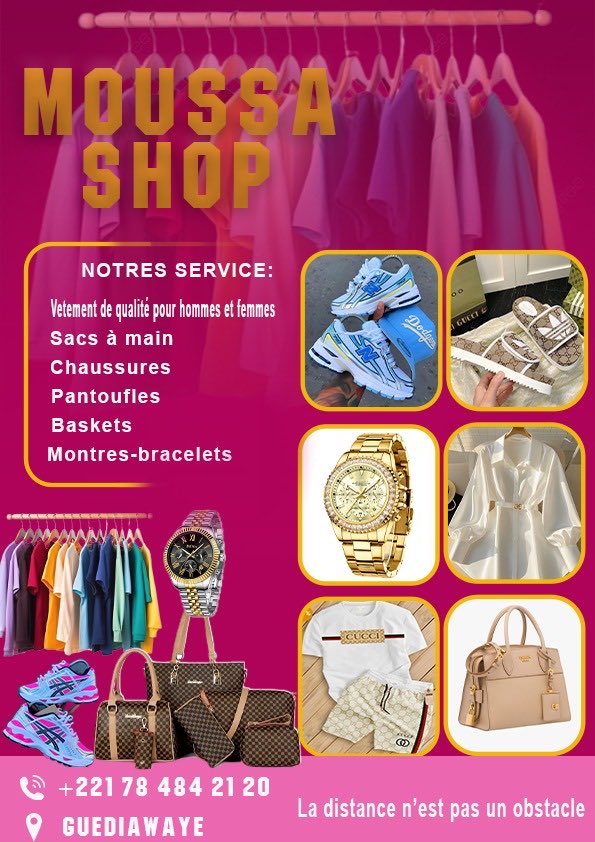 IdyDesignxyqw's tweet image. Visuel réalisé par IDY DESIGN
Affiche publicitaire moderne pour une boutique (mode &amp;amp; accessoires) 
Un design qui attire l’attention et met en valeur les produits 
Disponible pour vos projets (flyers, affiches, logos…)
📲 Contact en DM / WhatsApp
#Graphiste #DesignSénégal