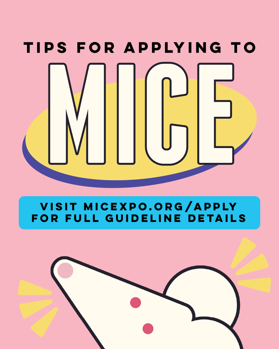 MassMICE's tweet photo. Our application window for this year's MICE is half way through! As you finish final details on your application, check these tips and our guidelines to make sure all is in order. Share some tips if you've got 'em 👀 Applications close on May 15th!
https://t.co/JmmSel3TOY https://t.co/QoJYrHUVgG