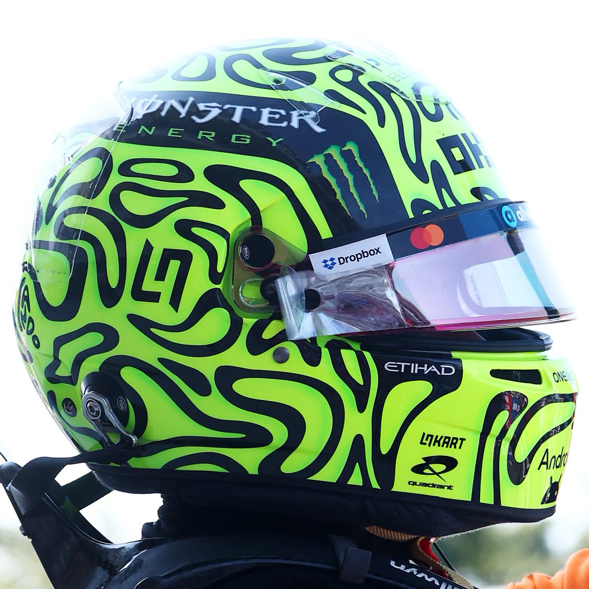 Lando Norris has raced with a special Miami helmet every year except two...

2024... he won his first Grand Prix.
2026... Result TBD. 👀