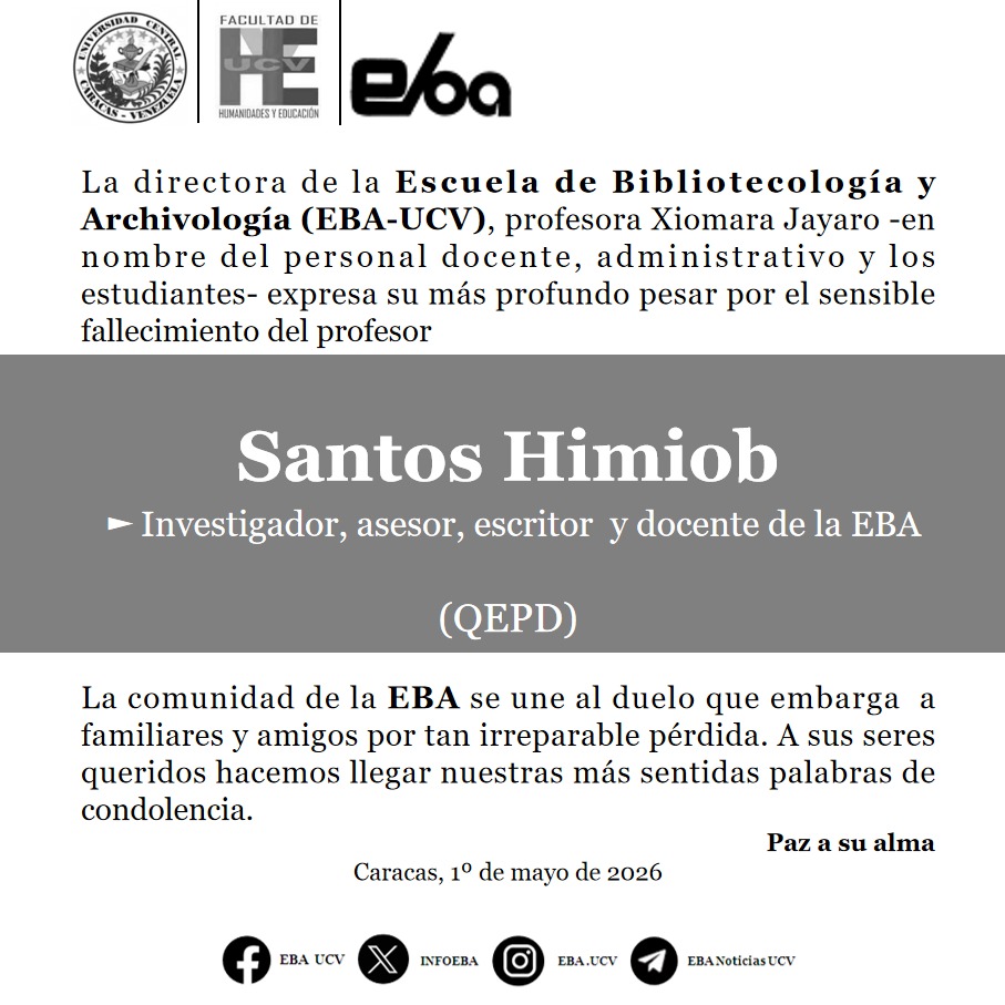 infoeba's tweet photo. #EBAUCV #EBAFHE #Obituario #ProfesorSantosHimiob
#1ºDeMayo2026 https://t.co/BwB545ADn0