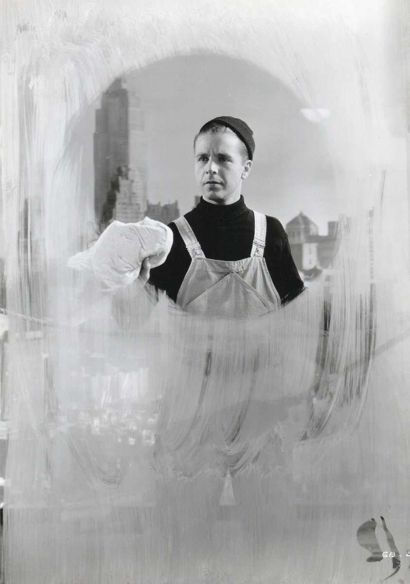 gaugler_j's tweet image. Dick Powell, washing windows in "Happiness Ahead" (1934). I like the second half of his career best, as likely most fans of #FilmNoir do.