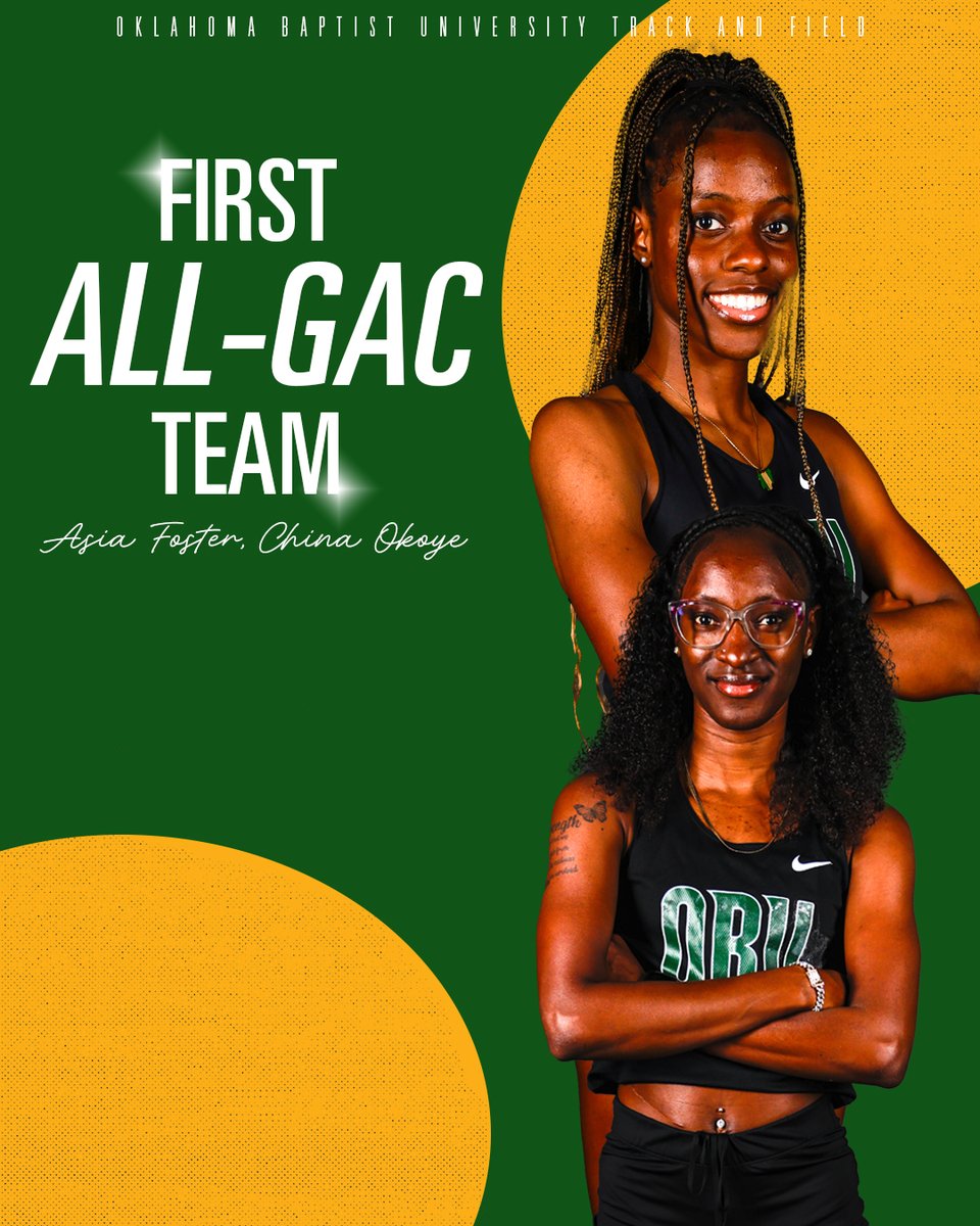 OBU_TrackXC's tweet image. The 400-meter dash went well! Asia Foster wins it! 

China Okoye &amp;amp; Bianca Gleim also earn All-GAC honors. #OnToVictory