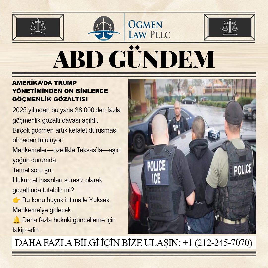 AMERİKA’DA TRUMP YÖNETİMİNDEN ON BİNLERCE GÖÇMENLİK GÖZALTISI

#avukatayhanogmen #ogmenlaw #amerika #göçmen #göçmenlik