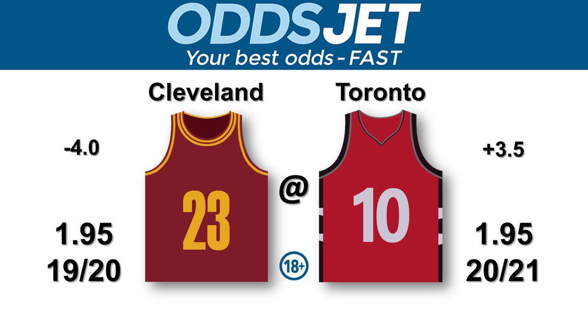 oddsjet's tweet image. #NBA, 

#Basketball,

#NBATwitter,
 
#ClevelandCavaliers, #CavsNation, #LetEmKnow,#Cavs, vs. #RTZ, #WeTheNorth, #Raptors, #TorontoRaptors, Get your best odds - fast at Oddsjet