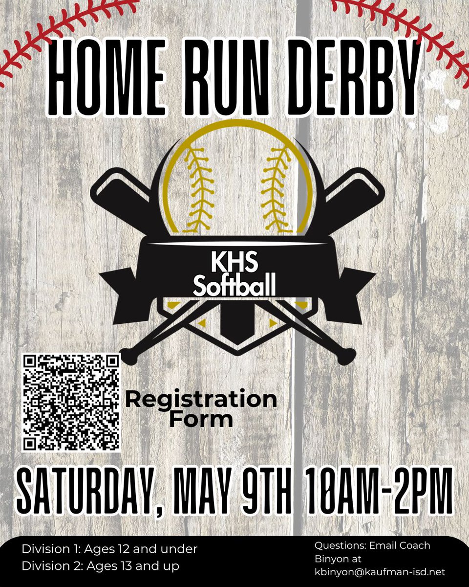 KaufmanLionsSB's tweet image. Home Run Derby Rescheduled
SATURDAY MAY 9TH 10AM-12PM #golions #lionfamily #wao