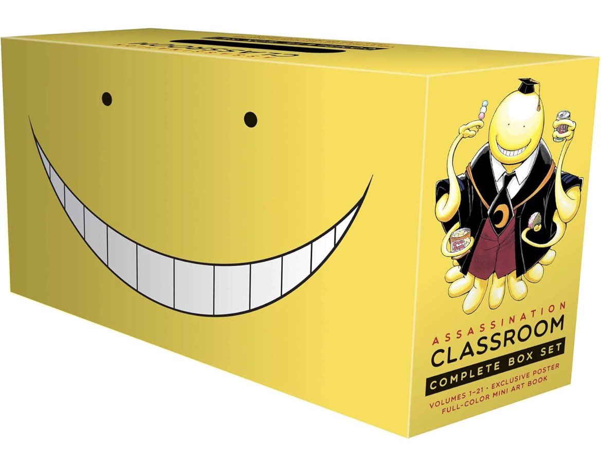 🎉Follower Friday Giveaway🎉 

Its the beginning of a brand new month, so to start it off: Im giving away the Assassination Classroom Boxset!

• To enter: Follow, Like, RT, &amp; Comment your favorite subject in school!  
• Open to Everyone🌎
• Ends May 8th, 2026📆