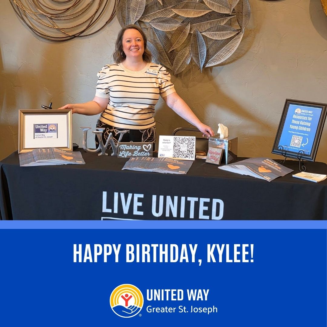 UnitedWayStJoe's tweet photo. Happy Birthday, Kylee! 🎉

We are so lucky to have you leading the way—your passion, dedication, and heart for this community inspire us every day. You truly are the best, and we’re grateful for all that you do! https://t.co/zlcKiEee89