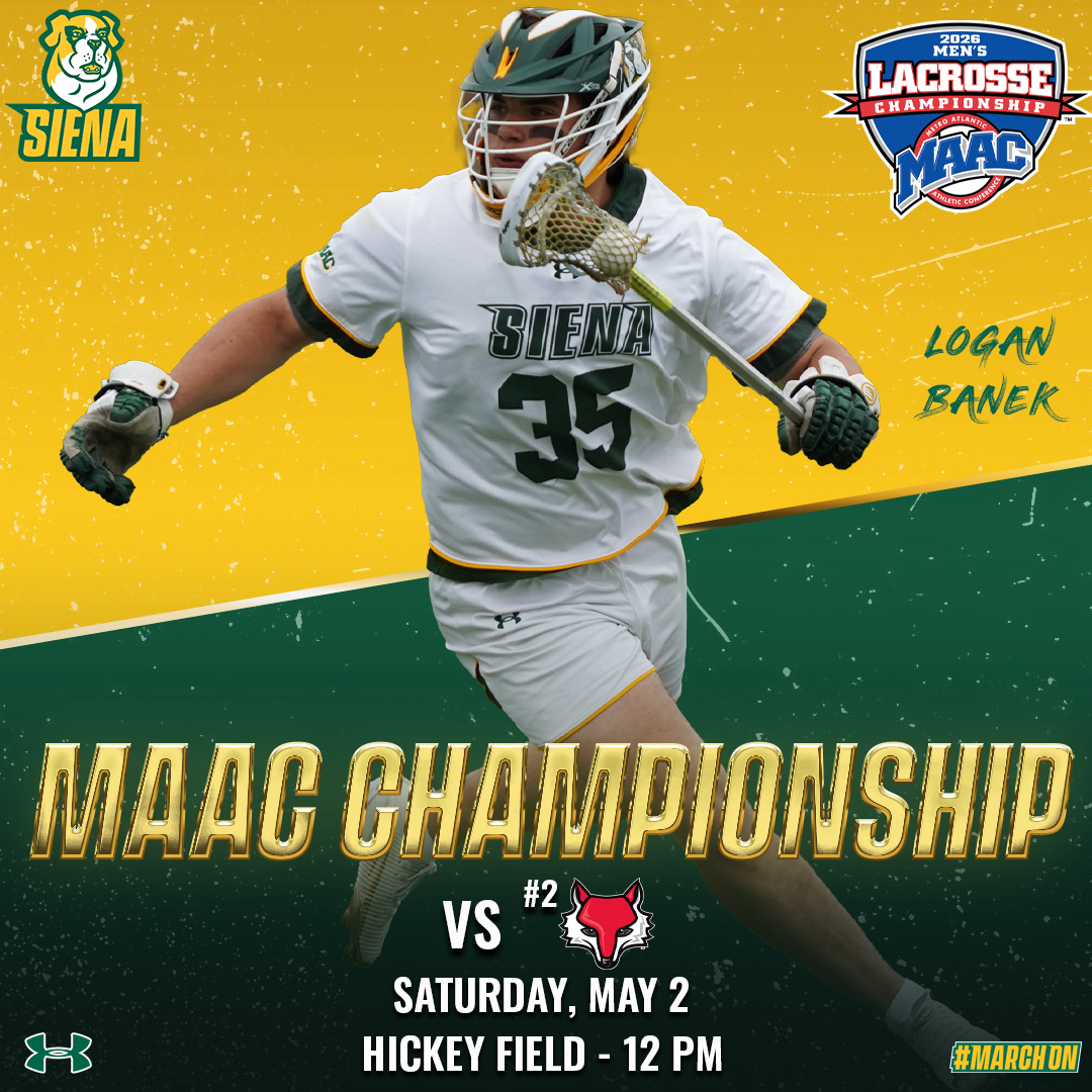 SienaSaints's tweet image. 🥍 #GAMEDAY | Pressure is a privilege. 🏆

@MAACSports Championship

#⃣2⃣ @Marist_MensLax at #⃣1⃣ @SienaLacrosse

⏰ 12 PM
🏟️ Hickey Field
📍 Loudonville, NY
📺 @ESPNU▶️ tinyurl.com/muptddss
📊 tinyurl.com/2s3u8pwv
🎟️ tinyurl.com/4u3tzhbx
📰 tinyurl.com/4uvefcjt