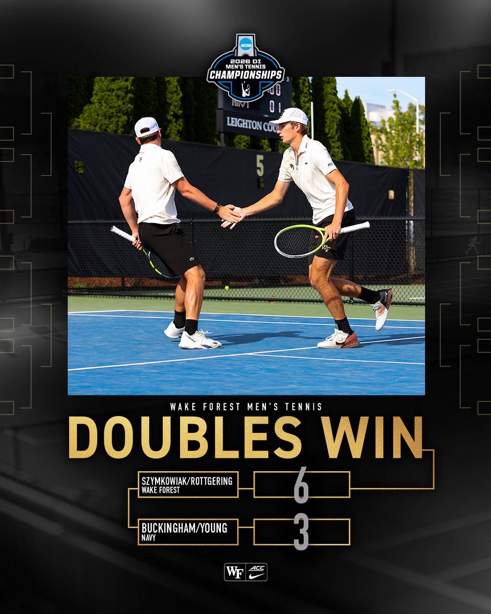 WakeMTennis's tweet image. The doubles point is ours ✅
