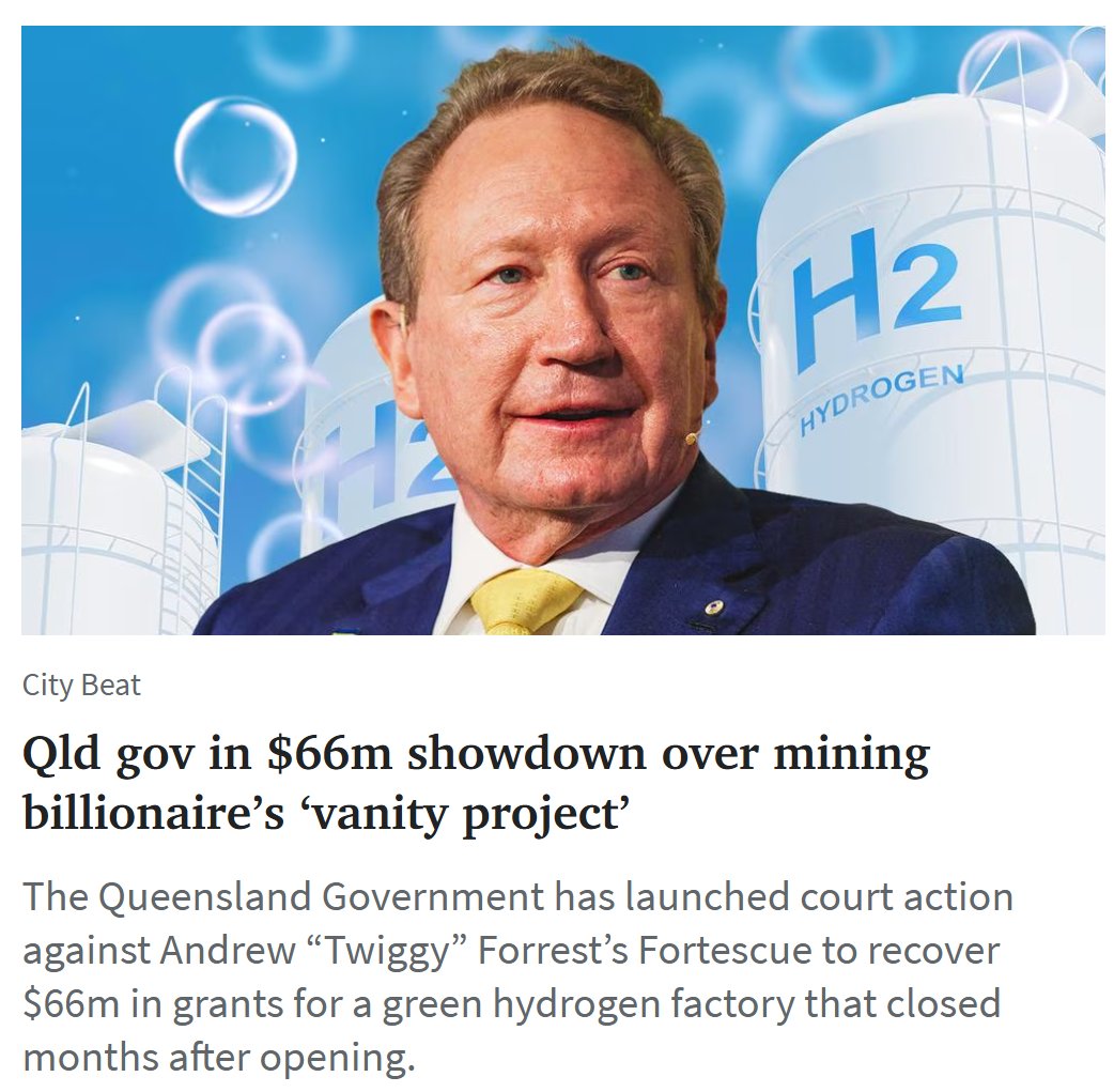 MrsS2023's tweet image. The look, when a rich billioniares #ClimateScam fails and he won't refund the taxpayer cash given to him

#GreenHydrogen Fraud

#Twiggy give the money back !