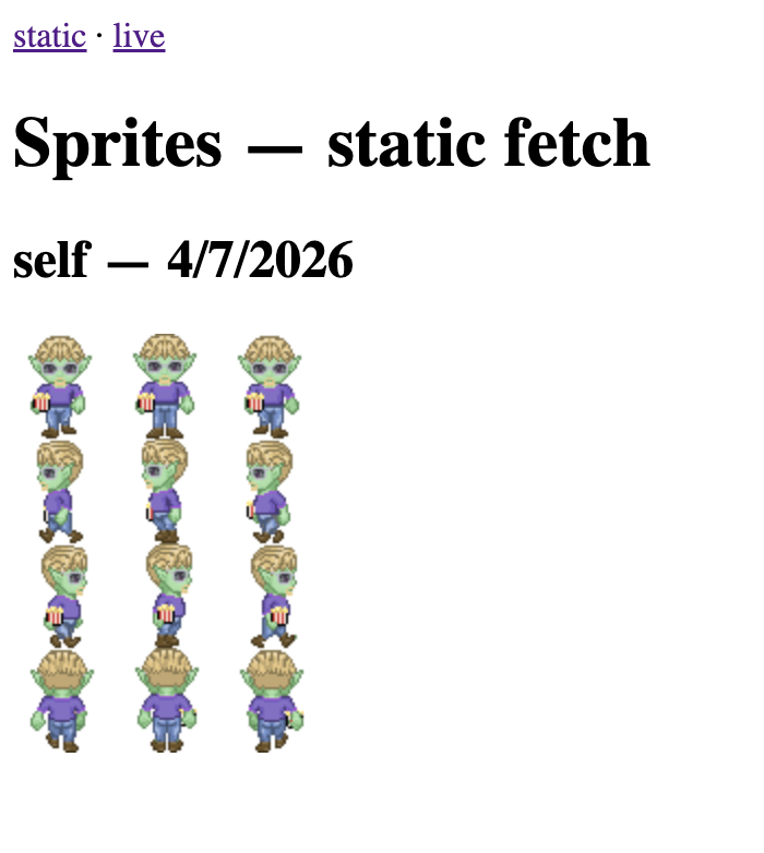 EssentialRandom's tweet photo. Thank you all for coming to the stream yesterday 💖 here's the (finally working!!) https://t.co/k0Fmcr4d8Y sprite embedded in an Astro site!

Check out (literally and figuratively 👀) the code 👇🖼️ and install the patched up (oops) library 👉 https://t.co/KGAQHql9iT https://t.co/jCNBjs9qoR