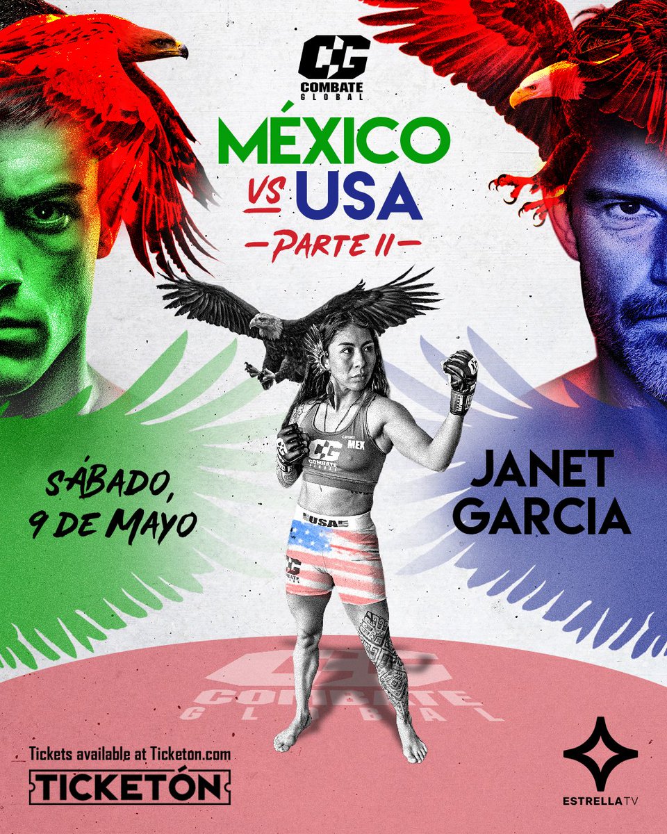 combateglobal's tweet photo. 🚨 TICKET GIVEAWAY 🚨 

📢 All MMA Fans. Win 2 Free Tickets to our next event Mexico 🇲🇽 vs 🇺🇸 USA - Part II

How to enter?
✔️ Follow @CombateGlobal 
✔️ Share this post

📆 Saturday, May 9th
📍 EstrellaTV's studio in Burbank, CA

👀 See the Full Fight Card below! This is our biggest event of the 2026 season so far!

🎟️ @Ticketon https://t.co/BaCz8IXQvf 
⚠️ Tickets already selling fast! DO NOT WAIT! Get yours NOW while you still can!

🌟 The MMA stars are out in L.A. May 9th!
MAIN EVENT: Gianni "Kriptonita" Vazquez (13-5-1) vs. Kamron Ortikov (7-2)
Jaden Ortega (6-0) vs. Alan Dominguez (11-8)
Janet Garcia (5-0) vs. Melissa Gomez (6-1)
Ivan Castillo (25-18) vs. Ashton Charlton (9-3)
Jose Ochoa (3-1) vs. Adrian Segovia (2-0)

💪 After Part 1 we're all tied up 2-2! Relive all the action to see how it got all tied up at Combate Global MMA Mexico 🇲🇽 vs 🇺🇸 USA Part 1: https://t.co/9SINVxbU0p

Which country will emerge victorious after the dust settles from Part II⁉️
See which flag reigns supreme May 9th! 👊

🏆 Winner of the Ticket Giveaway Contest will be announced on Monday, May 4th, during Fight Week!

Follow @CombateGlobal & Subscribe to https://t.co/KnGOPqolNp
Hit that notification 🔔 to never miss live events & highlights!

#MMATwitter #MMA
#CombateGlobal Much More Action 💥