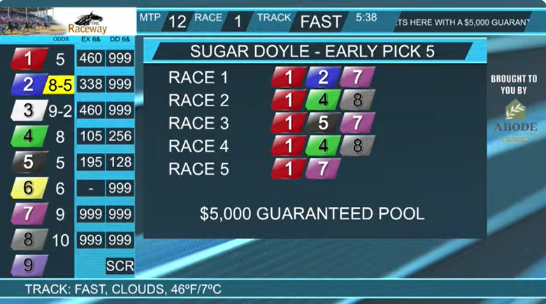 knows_lou's tweet photo. Here we go @TheRacewayWFD & @SugarDoyle has you all set with his multi leg wagering ticket ideas #Youstillhavetime https://t.co/ryqftlQXw7