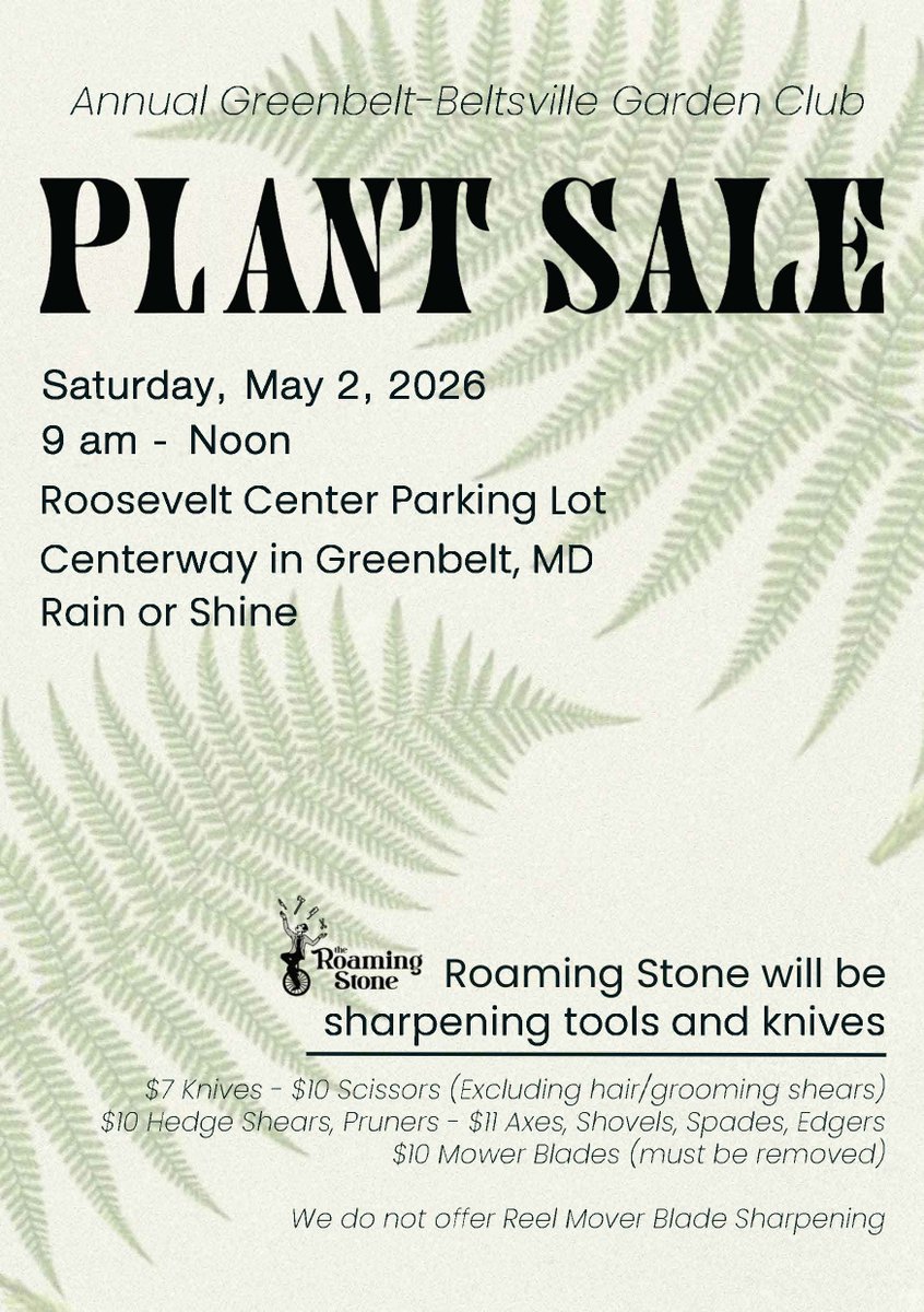 WDCGardener's tweet image. We will have a table at the Greenbelt-Beltsville Garden Club May Sale tomorrow (Saturday, May 2 at 9am) - I'll be selling and signing both my books and also will have a selection of groundcover plants for sale.
#gardendc #beltsville #DMV #plantsale #groundcoverrevolution