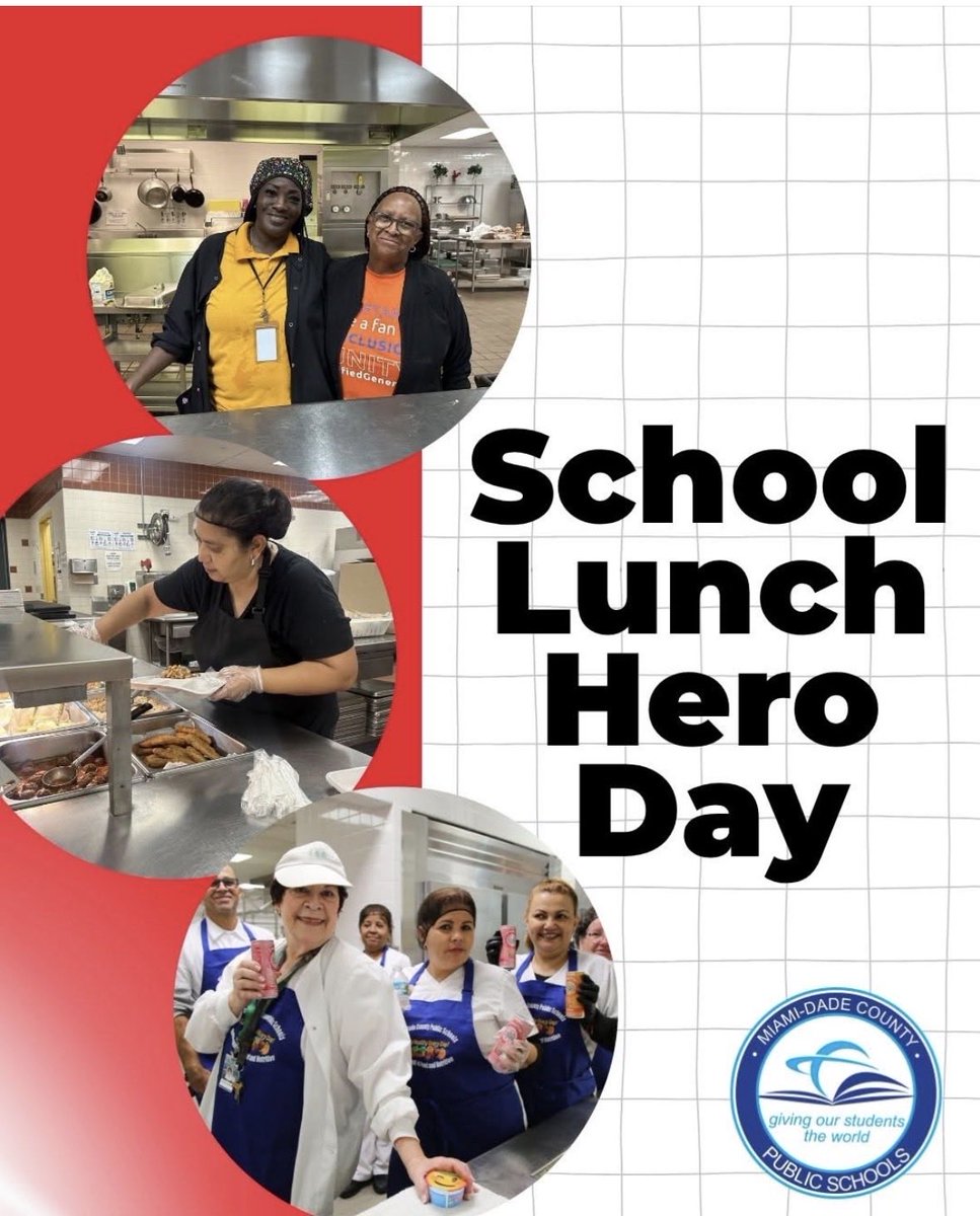 NorthDadeCML's tweet photo. Our Panthers showed appreciation to our Cafeteria manager and her staff this morning! We are grateful for the love they show towards our students daily! #schoollunchheroday @SuptDotres @docstevegallon @YeseniaAponte05 @MDCPSNorth https://t.co/VewKx7edAZ