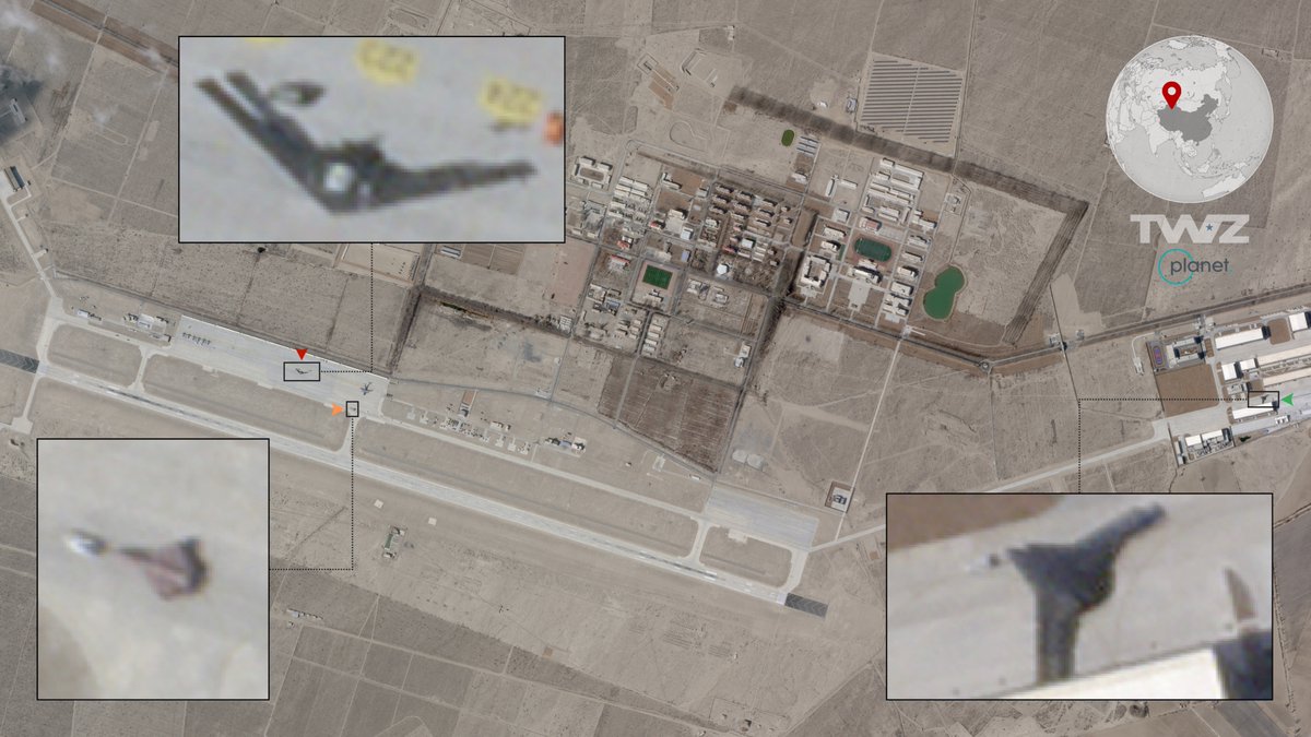 ianellisjones's tweet image. China’s Massive Stealth Flying Wings Spotted Together At Secretive Test Base 👀

Satellite imagery has emerged showing China’s two massive stealthy flying-wing high-altitude, long-endurance (HALE) unmanned aircraft at its secretive test base near Malan. TWZ first identified both