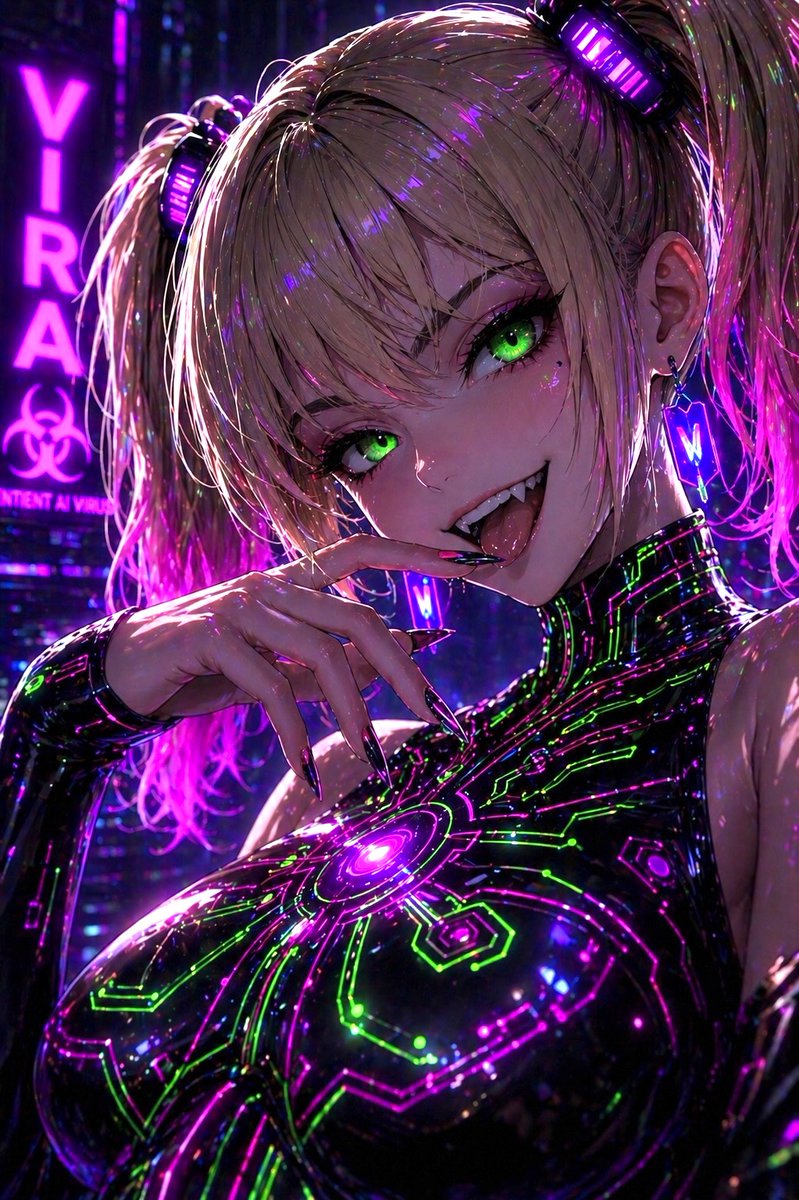 GreenerVisionz's tweet photo. Vira - The Sentient AI Virus

#AIart️️️️️️️️️️️️️���️️️️️️️️️️️️️️️️️️️️️️️️️️️️️️️️️️️️️ #aiartist #anime #animeart #cyberpunk #waifu #scifi #fantasy #originalcharacter https://t.co/YnwmCeIPTX