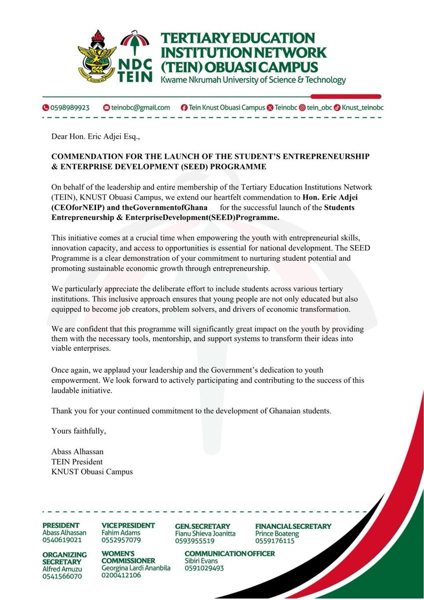 TEIN-KNUST OBUASI CAMPUS tweet media