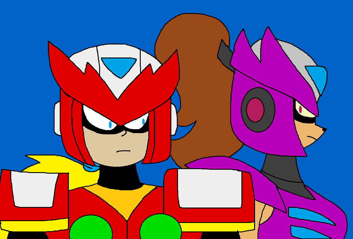 NeilMartinNuez1's tweet image. Zero And Koxi #HeroVerse #paint #drawing #Gameoverse #MegamanZero #Capcom