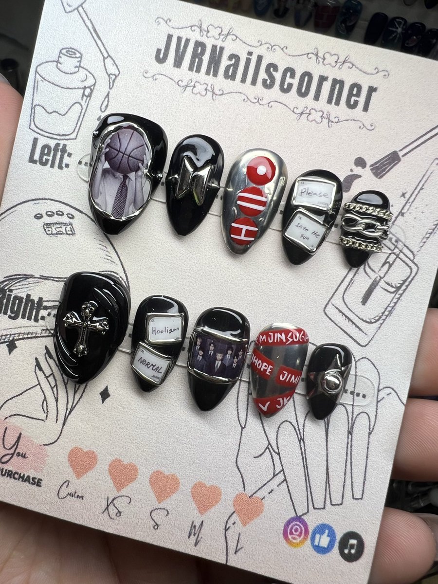NailtipsbyJVR's tweet photo. BTS Suga version for Arirang Set

🍀Hand Made and Re-usable
🍀All shape and size are available 
🍀Custom design
🍀With Inclusion Kit
-Nail Tape
-Nail Glue
-Nail File
-Cuticle pusher
-Alcohol Pads
-Instruction Guide

💌 DM FOR ORDERS https://t.co/TyMQpvqlQo