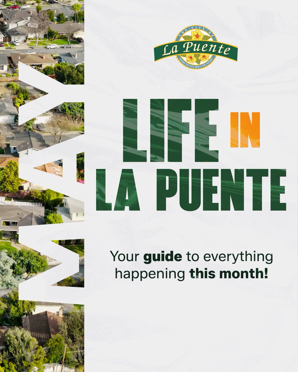 CityofLaPuente's tweet image. Many activities and events are coming our way, and they are the perfect moments to enjoy with our family and friends.

✨Don't miss out on weekly updates on our social media page.
📌 Be aware that events and details may change.

#LaPuente #LifeInLaPuente #News #Community