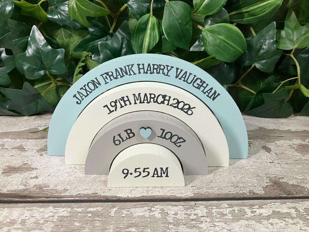 GertrudeGifts's tweet image. Personalised Wooden Rainbow for Baby Girl or Boy | Custom Nursery Decor | New Baby Keepsake Gift

GertrudesGiftsByBeth.etsy.com

Personalised Wooden Interlocking Rainbow – Free Standing 4 Piece Rainbow – Custom New Baby Gift – Nursery Decor

#newborn #baby #rainbow #giftideas #family