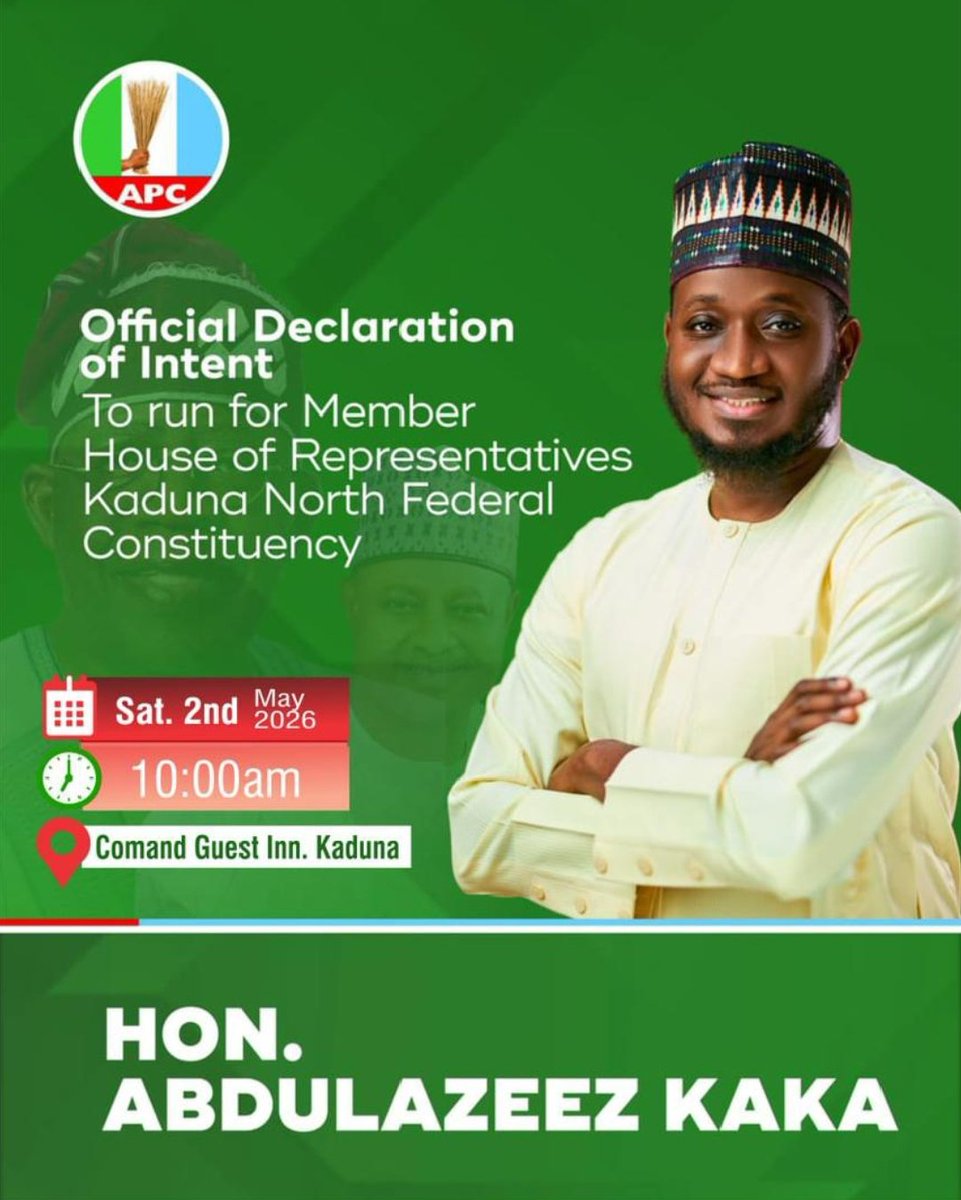 Join Us Tommorrow.

#KowaNamuNe
#KakaMediaCentre
#OurKadunaNorth
#KAKA2027
#KAKA4REPS