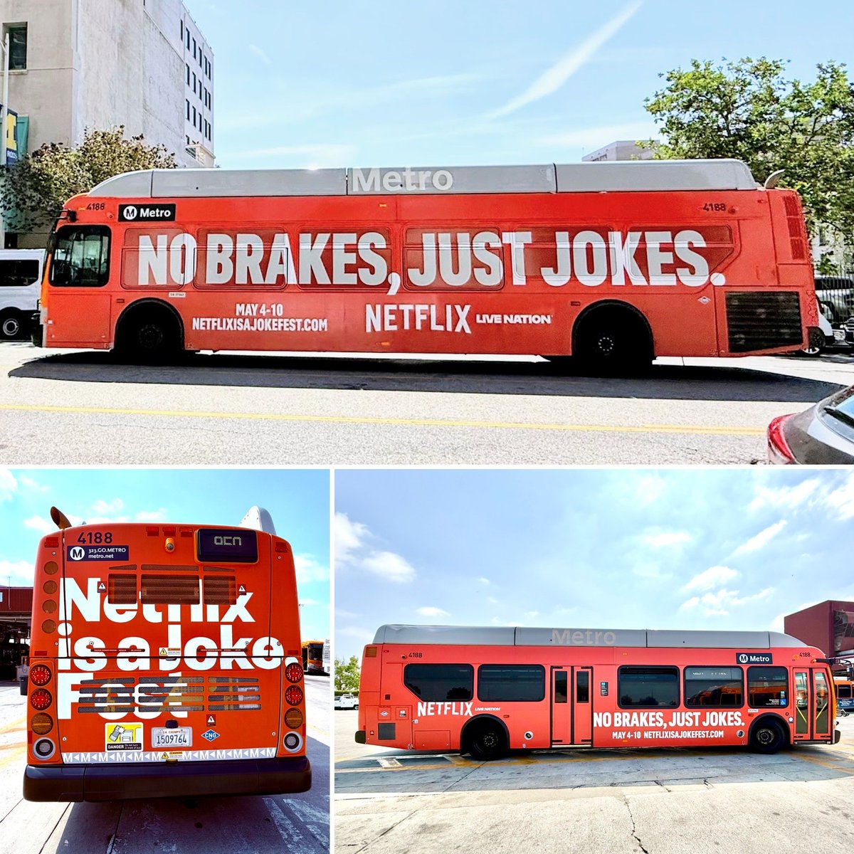 inc_spectrum's tweet image. No Brakes, Just Jokes! 
We helped bring the @netflix Is A Joke Fest campaign to life across the @metrolosangeles fleet.

@OUTFRONTMEDIAUS @NetflixIsAJoke #OOH #advertising #streaming #weekend #losangeles