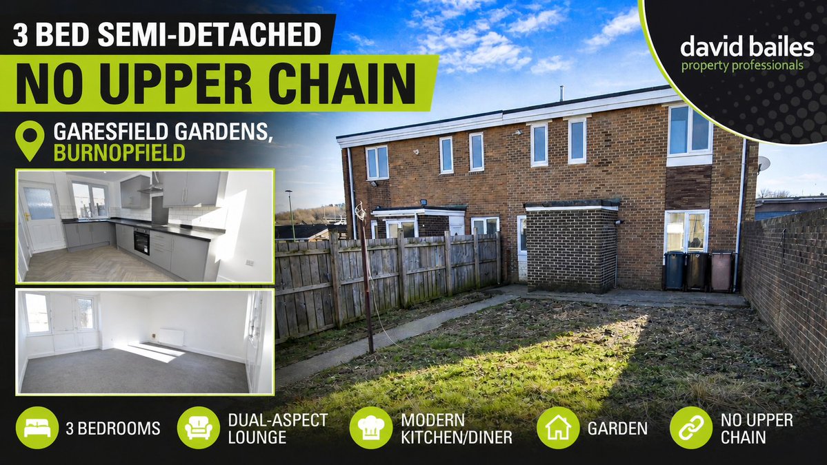 BailesProperty's tweet image. 🏡 NEW LISTING – Garesfield Gardens, Burnopfield

3 bed semi-detached home, fully refurbished &amp;amp; ready to move into ✔️
✅ Modern kitchen &amp;amp; bathroom
✅ Garden
✅ NO UPPER CHAIN
🎥 Virtual tour available
📞 Get in touch to view 01207231111
#Property #Burnopfield #NoChain