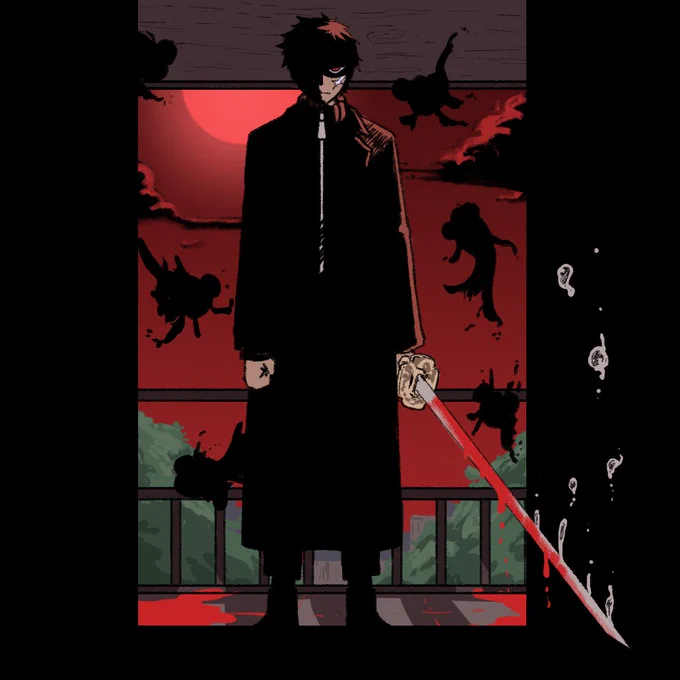 When i draw Chihiro Kagurabachi while listening to the soundtrack of "The Batman" i become Takeru Hokazono.