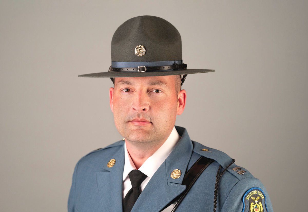 MSHPColonel's tweet photo. Effective May 1, 2026: Lieutenant Garrett J. Loring, Division of Drug and Crime Control (DDCC), General Headquarters, Jefferson City, will be promoted to captain and will transfer to Troop G, Willow Springs, where he will serve as commander.
>> https://t.co/p6oGOGyHKi https://t.co/t36kQ2zoxs
