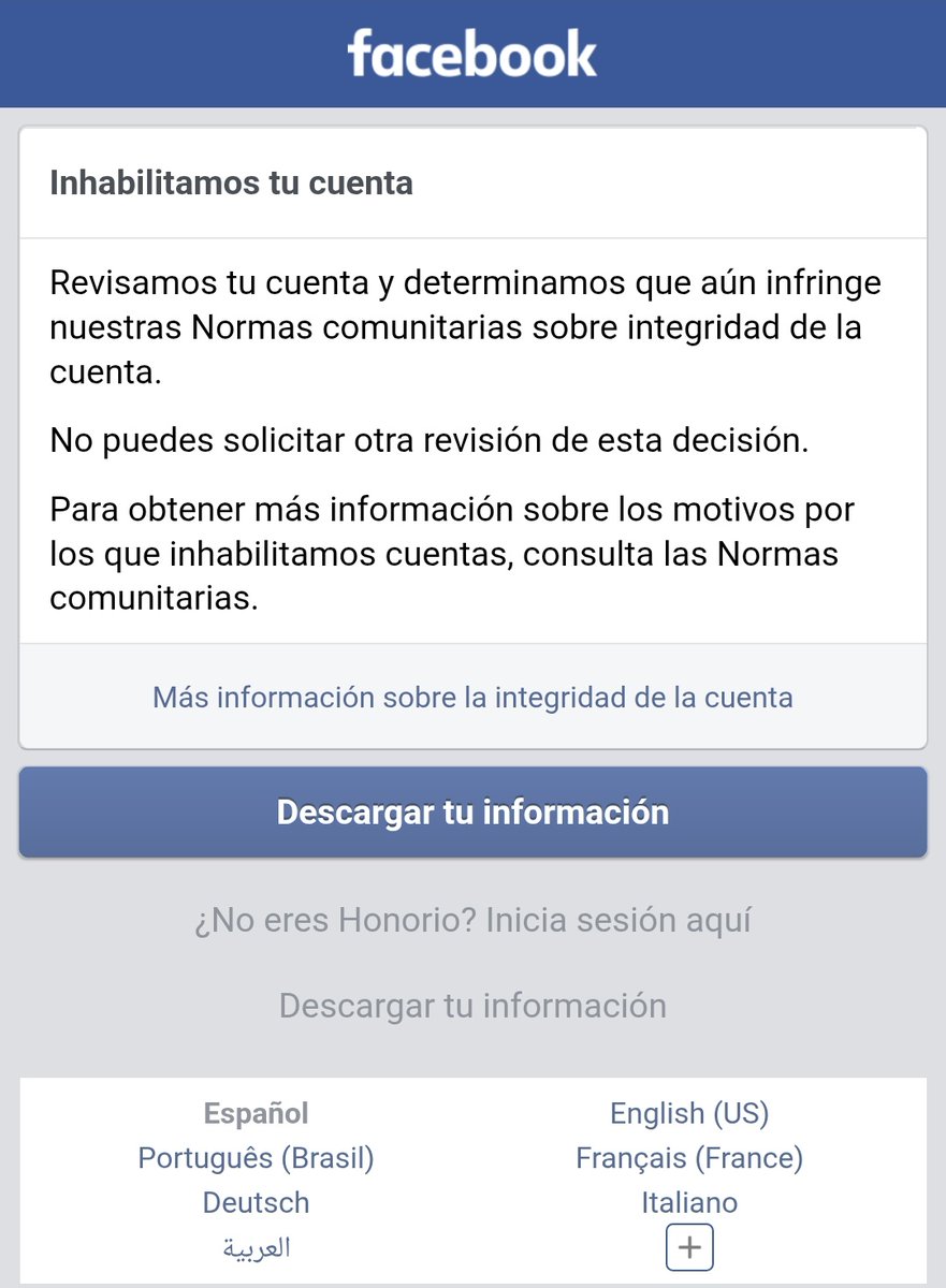 tax_zen's tweet image. A quien mas le eliminaron la cuenta de la nada 💀🫠 ctm #facebook #meta