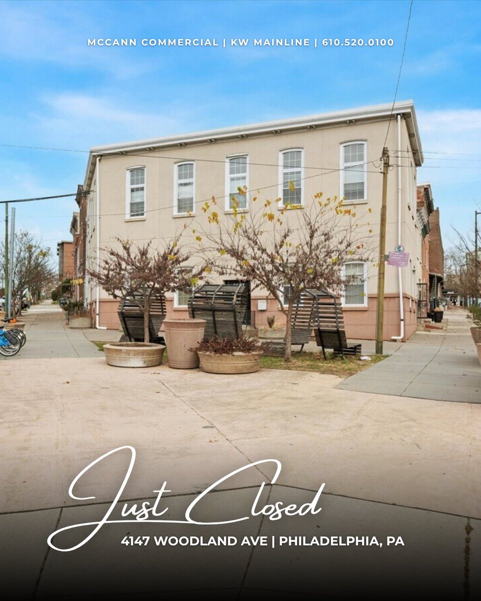 McCannCRE's tweet photo. Just Closed | 4147 Woodland Ave, Philadelphia, PA

Built in 1900 and renovated in 2006, this East Building sits on a corner lot with frontage on Woodland Ave and 42nd St, offering excellent transit access.

Jon O'Shea | 267.780.3419
McCann Commercial | KW Main Line | 610.520.0100 https://t.co/mPIGwX5Tq3