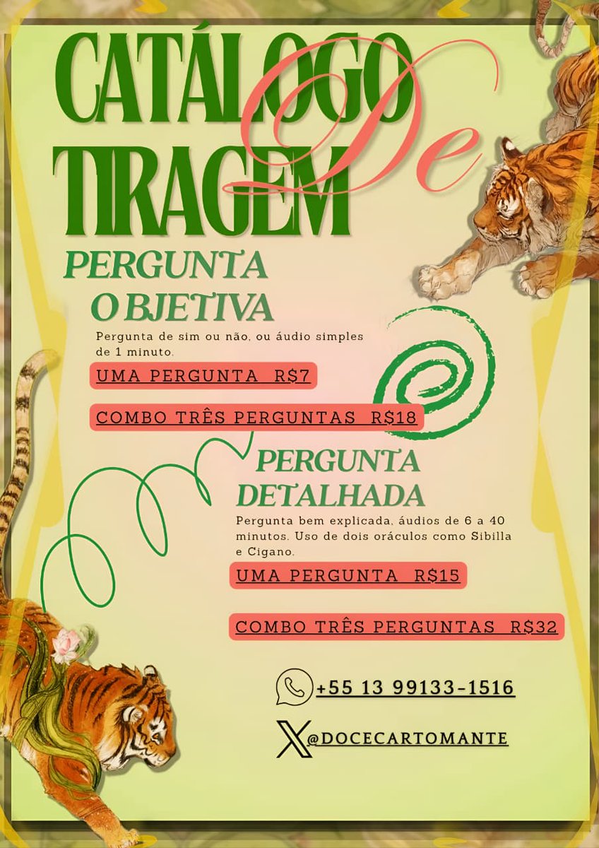 ★ Giu é Cartomante! 🐯 MESA ABERTA tweet media