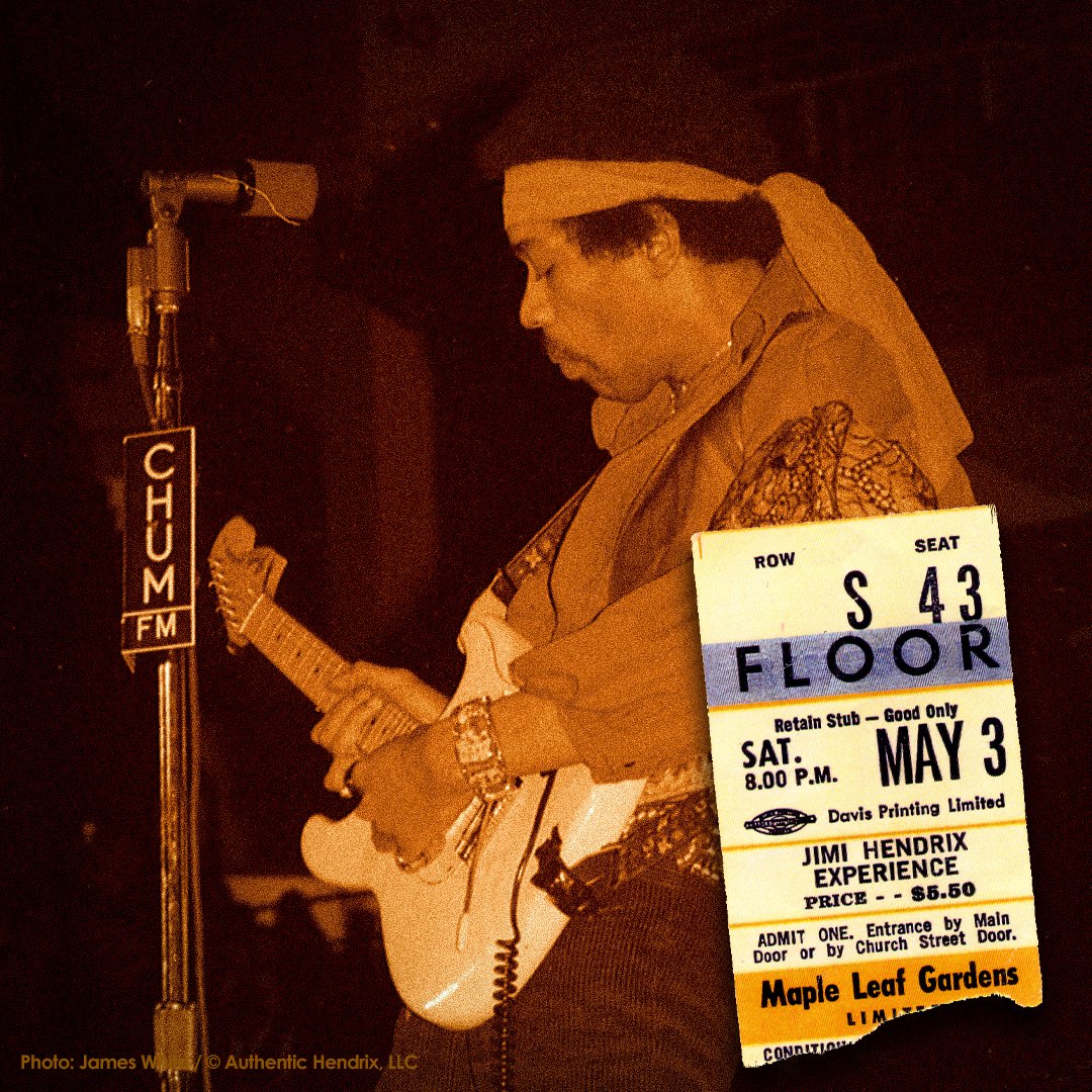 JimiHendrix's tweet image. On May 3, 1969, The Jimi Hendrix Experience performed at Maple Leafs Gardens in #Toronto #Canada #JimiHendrix #Hendrix