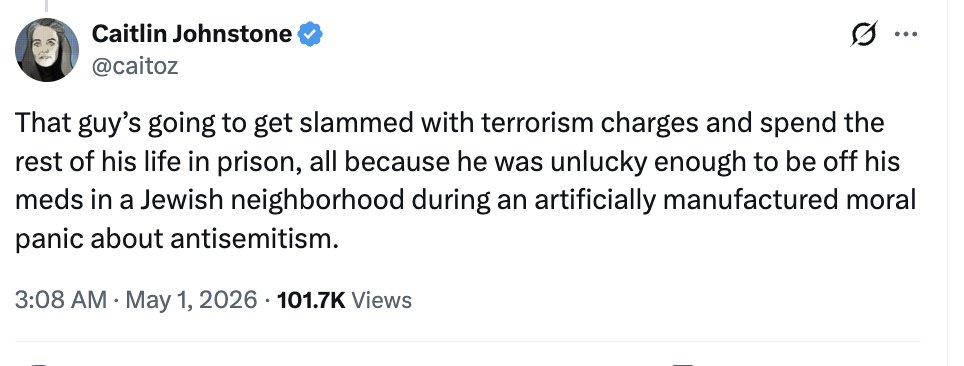The great think about twitter is that every time you think you've found the worst take you are mistaken because there's always an even worse one.
