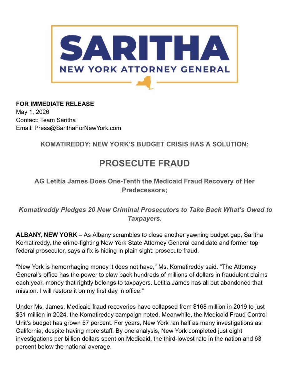 Saritha Komatireddy tweet media