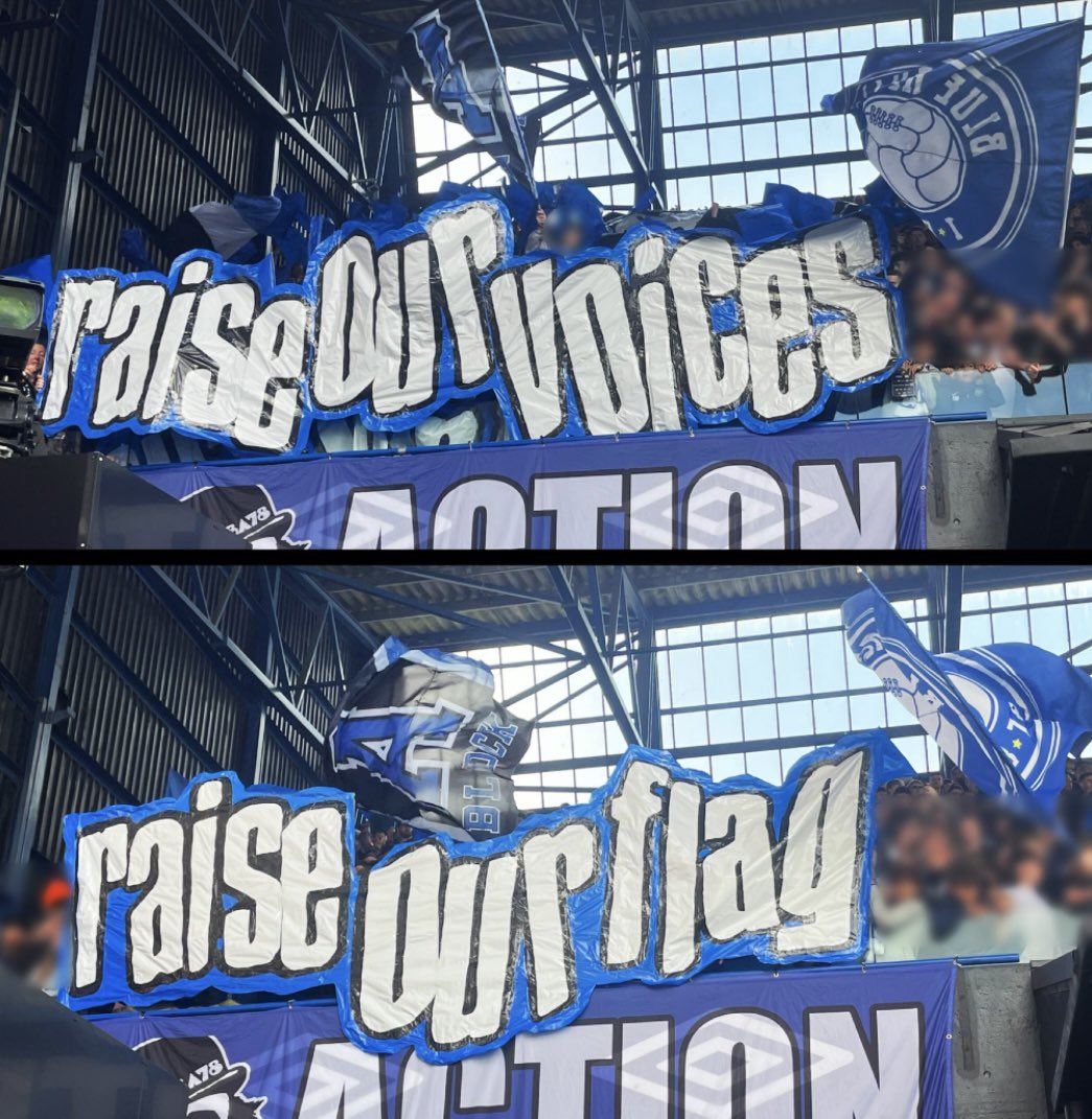 BlueAction1878's tweet photo. Let's give everything from the stands tomorrow to help see the team over the line.

Full voice. Full 90 minutes. Uppa Towen! https://t.co/rKoslUHdEt