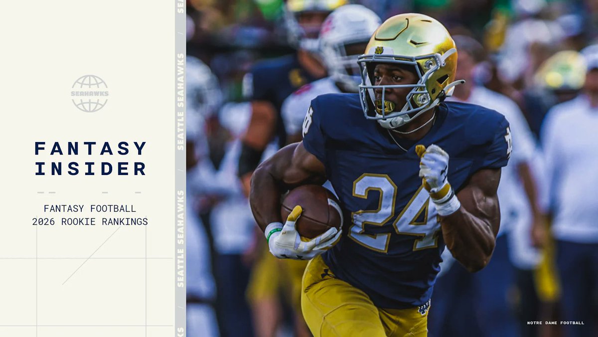 scotteTheKing's tweet image. My 2026 #FantasyFootball Rookie Rankings for dynasty and seasonal leagues, plus a Jadarian Price scouting report on the official site of the @Seahawks - seahawks.com/news/fantasy-i…