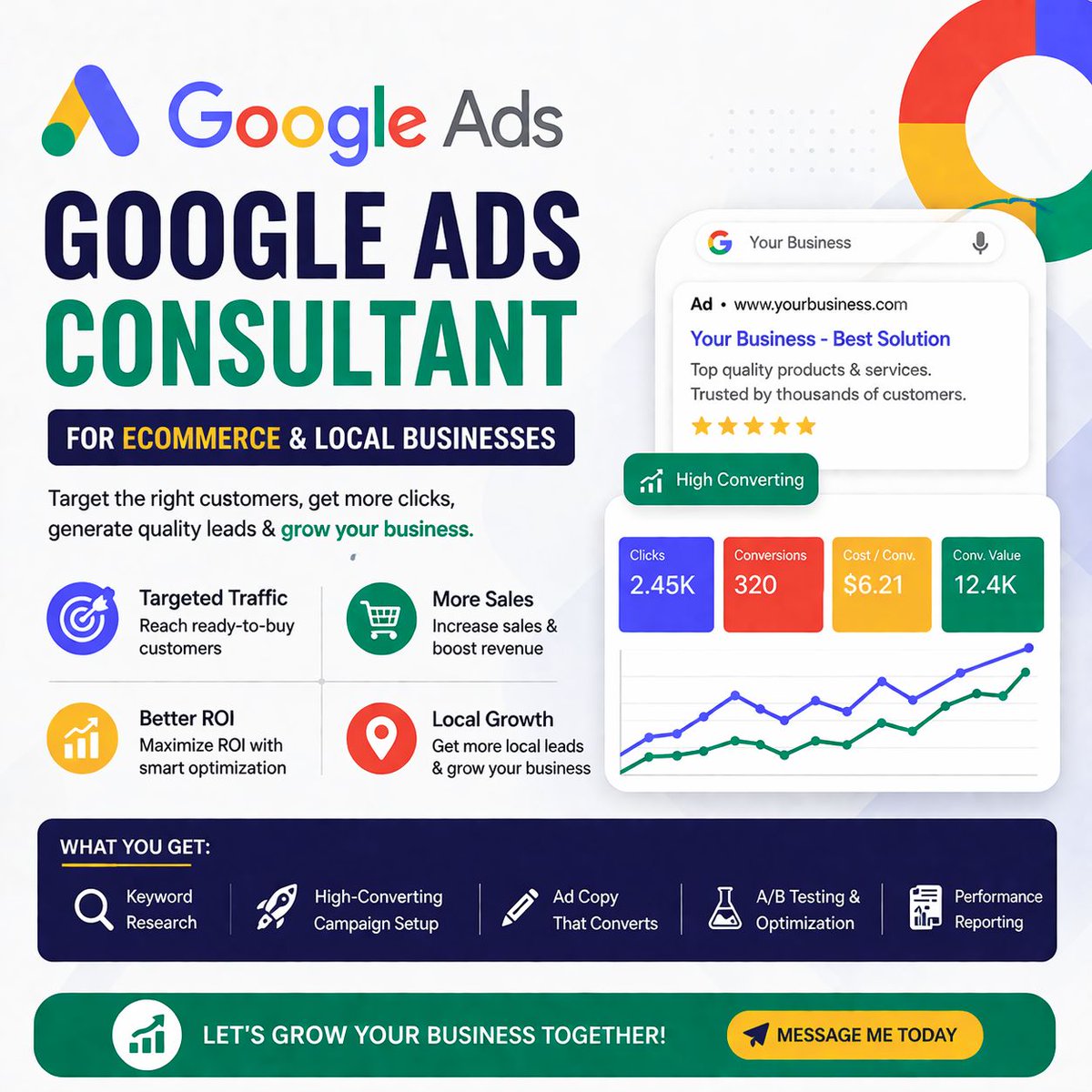 Muslima32517531's tweet photo. Struggling to Get Sales or Leads Online?
I will be your Google Ads Consultant for eCommerce &amp; Local Businesses.
https://t.co/6aXhh1oI0N https://t.co/fksBk3DcCC