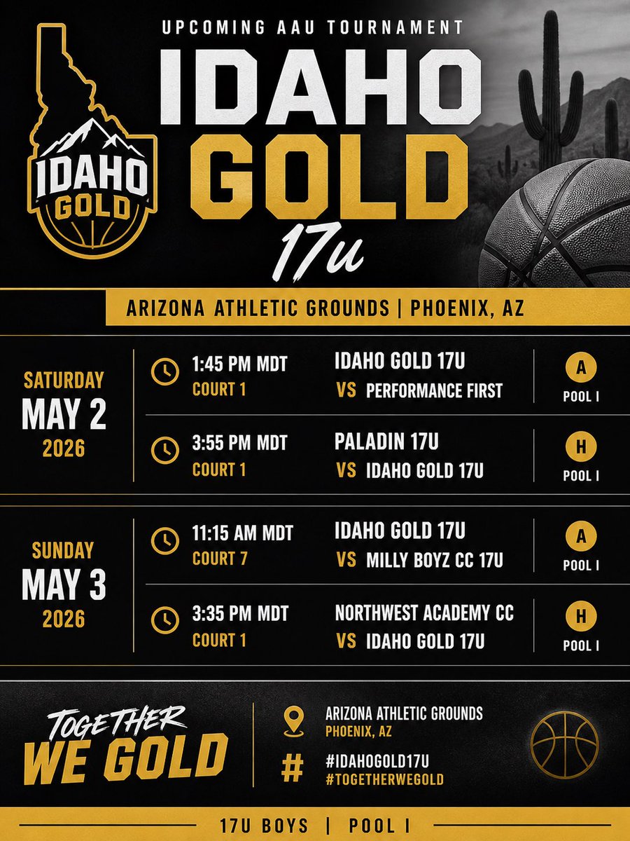 LaytonGillette's tweet photo. Excited to be competing in Arizona this weekend! 

Name: Layton Gillette
Class: 2027 | SG/SF | 6’4  
Team: Idaho Gold | # 11 

Strong passer, rebounder, defender, and shooter.  
Game schedule below ⬇️ — would love to connect with any coaches attending https://t.co/6Fcchy8QoF
