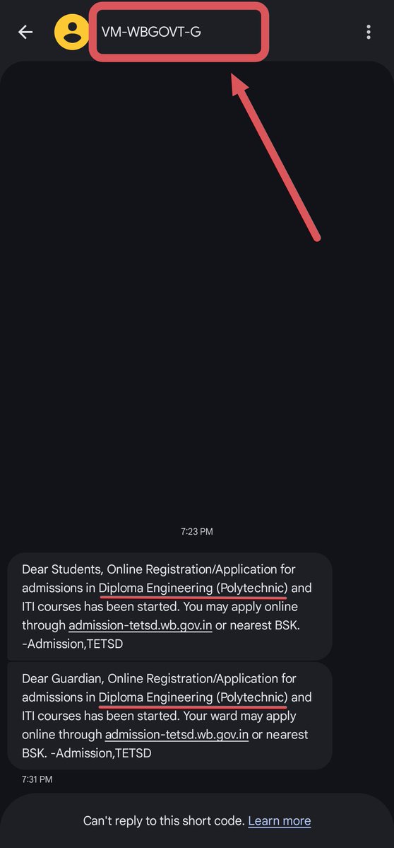 GPallab164's tweet image. Just searched for "Diploma in Engineering" and shortly after, received an SMS from WB Govt about Polytechnic admissions! 📱 coincidence or is the system more connected than we think? 🤔 Has anyone else experienced this?
​#WestBengal #Polytechnic #StudentLife #Privacy #WBSCTE