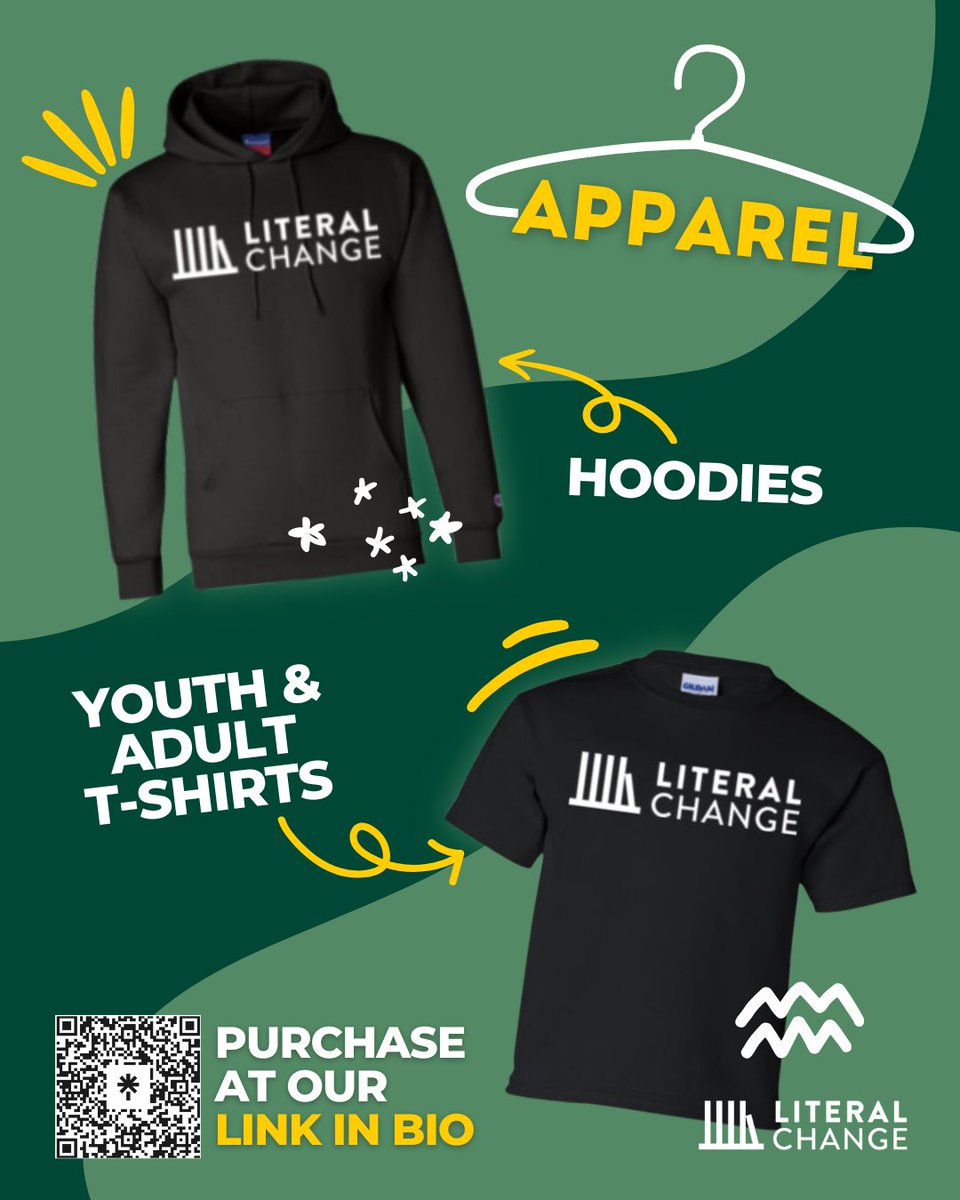 LiteralChange's tweet photo. Get your LC apparel!

Shop t-shirts, cozy sweaters and adorable kids' clothing at the link in our bio.

Grab yours today! 👕

#Merch #LiteralChange #Charity #Clothing #LiteracyCharity https://t.co/J72tv0j1ai