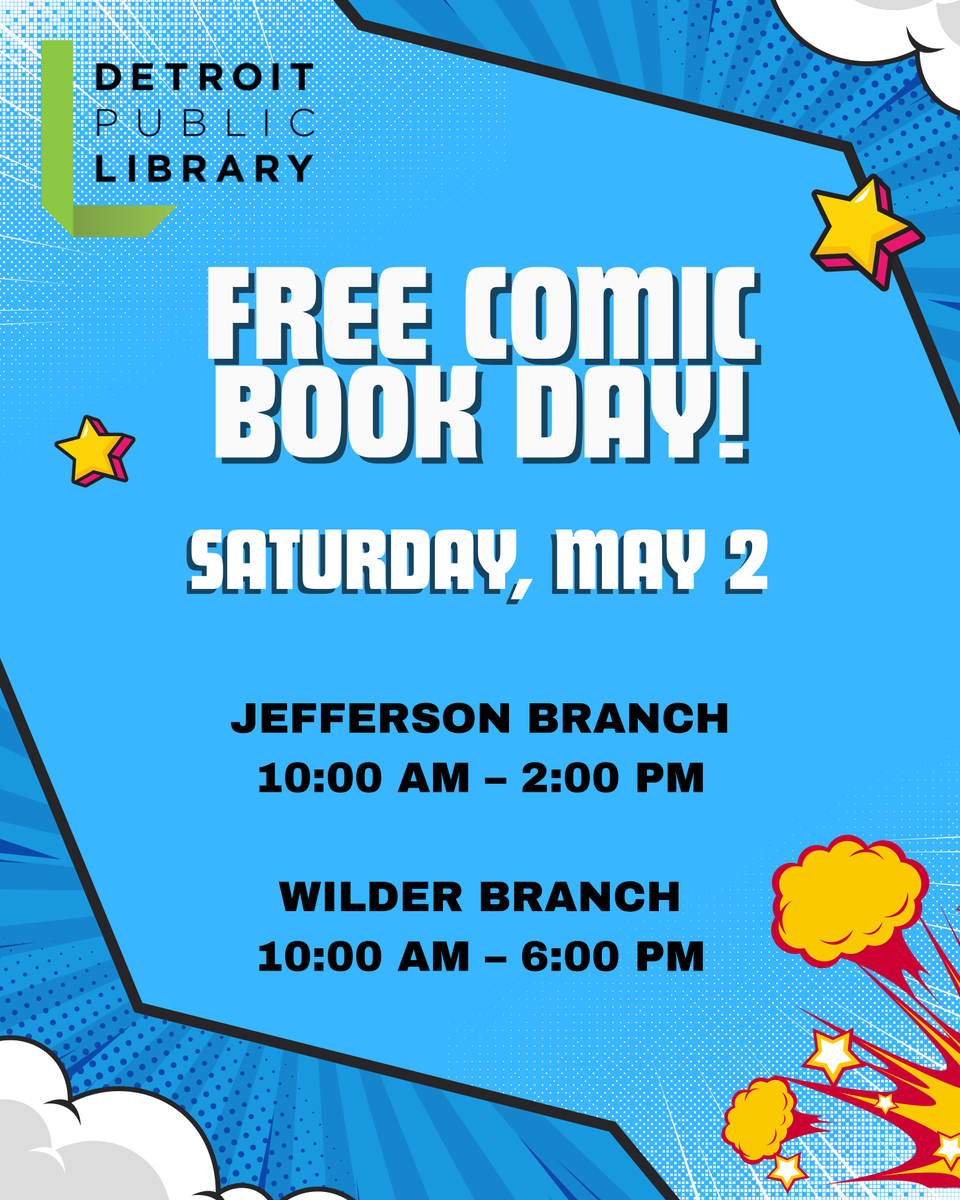 Detroit Library tweet media