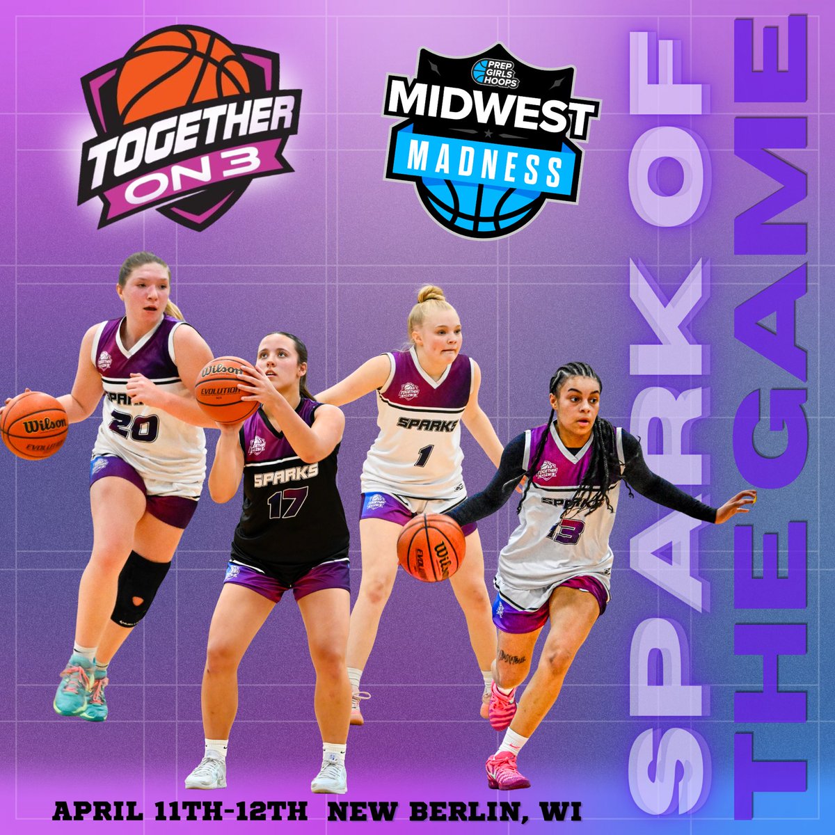 TogetherOnThree's tweet photo. These 4 showed up to lead their team in double digits. 

Come watch the at Prep Girls Hoops Champions Challenge! 

#Sparks #PGHMidwestMadness https://t.co/TBmlZyhDb9