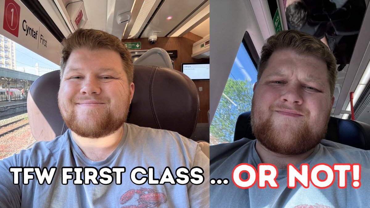 johnmactravels's tweet photo. New YouTube Upload! 📺🎥

Transport for Wales - Fails! Failed Attempt Taking TFW First Class

Video link - 👇🏻
https://t.co/0nTIkjAnVX

- If I didn’t upload this today, I’d have probably just deleted the footage but at least doing this the day wasn’t a complete waste https://t.co/ukjChGcFnm