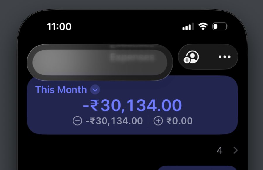 dumb4evers's tweet photo. @expensesapp have this weird thing where the “upcoming” text is missing from the app. Also, when I hold on the back button on the top left, there’s no text in the menu. https://t.co/piNCjxUQaO