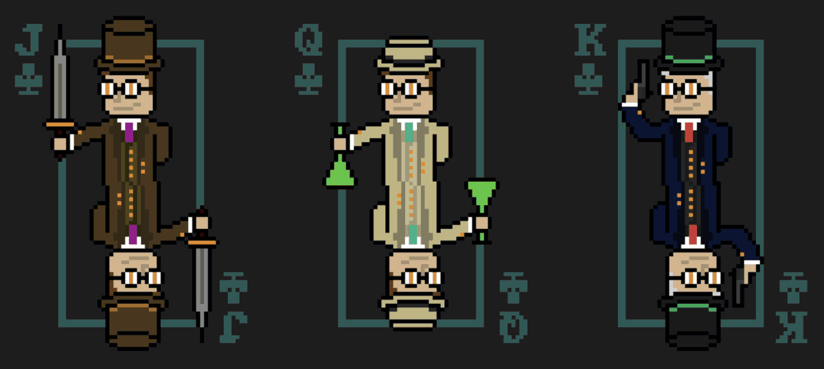 LordPercivalXII's tweet photo. So anyways, got bored and designed a custom deck skin on Balatro using my art designs.

I can at least say that it came out nice when looking up close, since its pixel art, I suppose. https://t.co/24evXc8b1F
