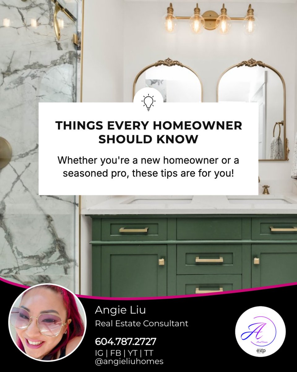 🏡 Essential homeowner tips:

1️⃣ Change HVAC filters regularly
2️⃣ Know your main water shut-off
3️⃣ Choose timeless, neutral paint
4️⃣ Stop smelly drains with water + a little oil

Simple habits can save time, money, and stress.

#Realtor #RealtorLife #VancouverBC #Vancity