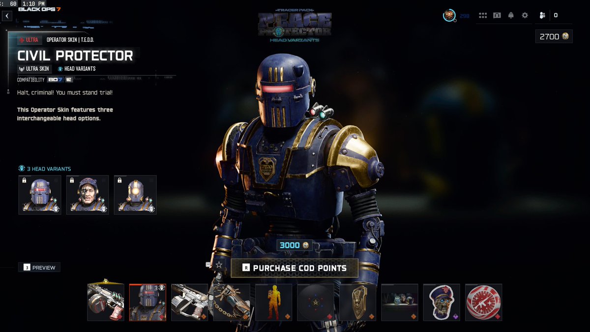 CamoFlaugeAk47's tweet image. NEW SEASON 3 RELOADED BLACKOPS 7: TRACER PACK PEACE PROTECTOR (HEAD VARIANTS) BUNDLE!

#CallofDuty #Warzone #Zombies #Blackops7

youtube.com/shorts/XYpTlgA…